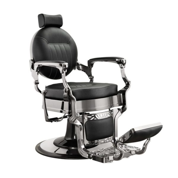 Барбер кресло CAESAR Mercury Black Chrome Black VIP01